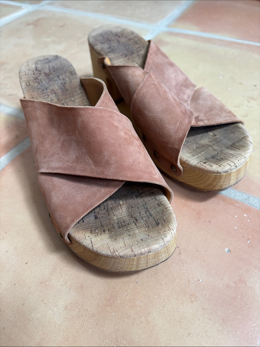 Kork-Ease Tatum Leather Platform Slide Sandals